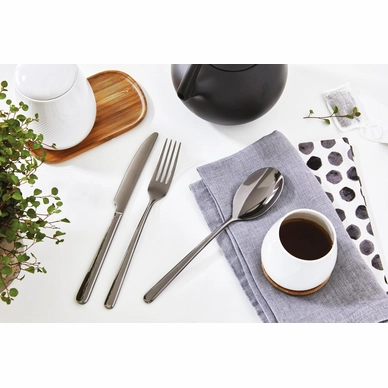 Set Di 3 Posate Per Servire Sambonet Linear - Acciaio Inox 18/10, Colore Grigio, Mestolo, Cucchiaio E Forchetta